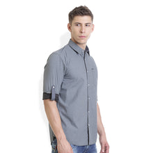 Rocx Men's Slate Grey Colour Printed Casual Shirt