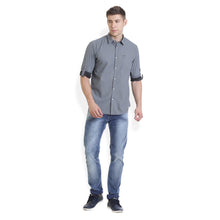 Rocx Men's Slate Grey Colour Printed Casual Shirt