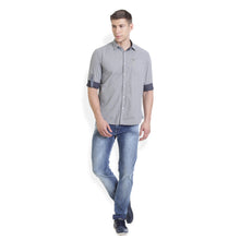 Rocx Men's Light Grey Colour Printed Casual Shirt