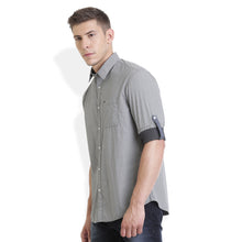 Rocx Men's Grey Colour Printed Casual Shirt