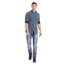 Rocx Men's Blue Colour Printed Casual Shirt