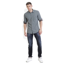 Rocx Men's Green Colour Printed Casual Shirt