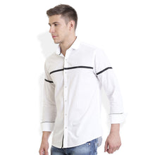 Rocx Men's Black Colour Panel Casual Shirt