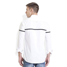 Rocx Men's Black Colour Panel Casual Shirt