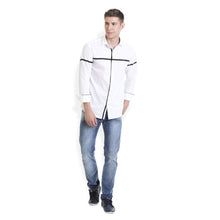 Rocx Men's Black Colour Panel Casual Shirt