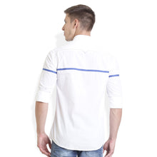 Rocx Men's Blue Colour Panel Casual Shirt