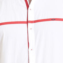 Rocx Men's Red Colour Panel Casual Shirt