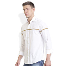 Rocx Men's Khaki Colour Panel Casual Shirt