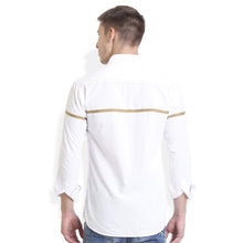 Rocx Men's Khaki Colour Panel Casual Shirt