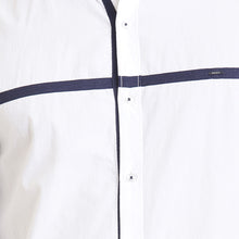 Rocx Men's Navy blue Colour Panel Casual Shirt