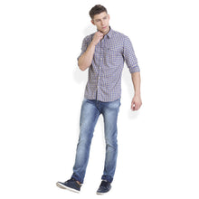 ROCX Men's Multi Colour Twill Checks Casual Shirt