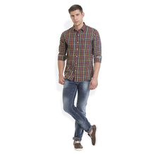 Rocx Men's twill Checks Multi Color Casual Shirt
