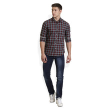 Rocx Men's twill Checks Multi Color Casual Shirt