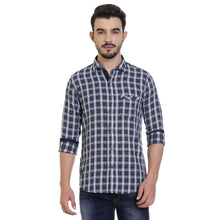 Rocx Mens Casual Indigo Checks Shirt