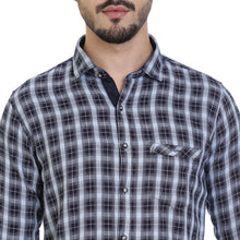 Rocx Mens Casual Indigo Checks Shirt