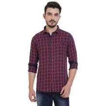 Rocx Mens Casual Indigo Checks Shirt