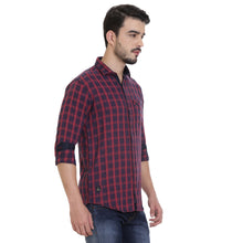 Rocx Mens Casual Indigo Checks Shirt