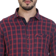 Rocx Mens Casual Indigo Checks Shirt