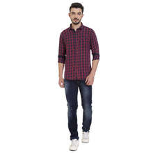 Rocx Mens Casual Indigo Checks Shirt
